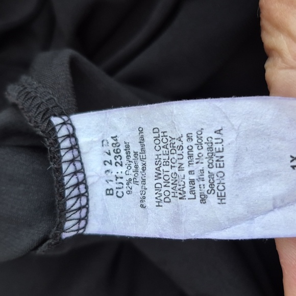 Sky Plus Elegant Black Wrap Dress Sz 1X - Picture 10 of 10